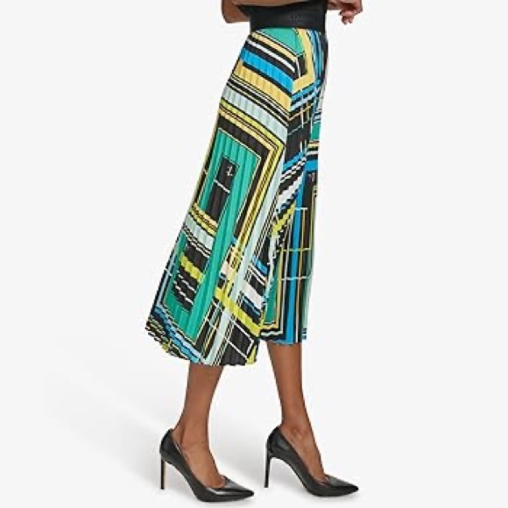 ♥️🔥❤️🔥 Karl Lagerfeld Paris Roadmap pleated midi skirt size S ♥️🔥❤️🔥